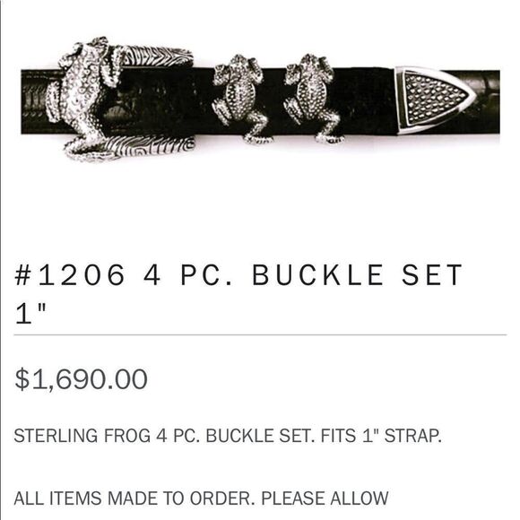 J. Deegan sterling silver frog belt main image 9